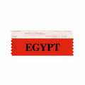 Egypt Award Ribbon w/ Black Foil Print (4"x1 5/8")